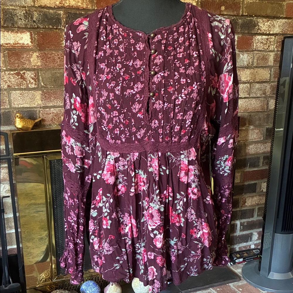 Floral Long Sleeve Blouse #B